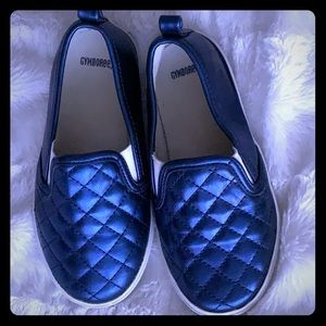 EUC Metallic Blue Slip on Shoes